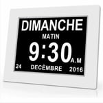 Ulisem - Horloge calendrier numérique One Piece 7 pouces avec date et heure, horloge Alzheimer pour parents, rappel de médicaments pour