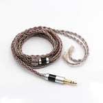 TRIPOWIN Linsoul C8 8-Core Silver Copper Foil Braided Earphone Replacement Upgrade Cable, Tinsel Silver Copper Wire for KZ ZSX, ZSN Pro, ZS10 Pro NF2u, QDC IEMs (3.5mm Plug, QDC connector)