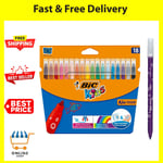 BIC Kids Kid Couleur, Washable Felt Tip Pens, Ideal for School, Assorted Colour