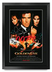 HWC Trading FR A3 James Bond - GoldenEye Pierce Brosnan Cadeaux imprimés affiche photo autographe signée pour les fans de cinéma - A3 Encadré