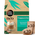 ‎Nescafé Dolce Gusto NEO Cappuccino - 30 Dosettes de café et 30 sachets de lait (5 boîtes de 6 dosettes et 6 sachets) - Compatibles uniquement avec les machines à café NESCAFÉ Dolce Gusto NEO