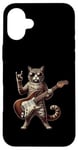 Coque pour iPhone 16 Plus Retro Cat Rock Music Men Kids Women Funny Kitten Cat Rock