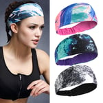 Clenp Bandeau De Course Unisexe, Polyester Yoga Basketball Running Sports Sweat Absorbant Band Bandeau Bandes De Cheveux pour Dames Cyclisme Ski Yoga Rose 24 cm x 5 cm