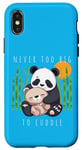 Coque pour iPhone X/XS Panda Lover Ours en peluche adorable pour enfants Maman Animal Baby Shower