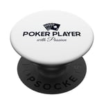 Joueur de poker avec passion Texas Holdem Poker Hands Poker PopSockets PopGrip Adhésif