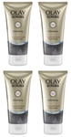 4 x OLAY SCRUBS Detoxifying Charcoal Crush Facial Scrub (150ml)  **£5.74/unit**