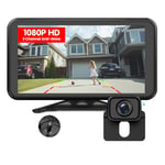 Wireless Reversing Camera 1080P: HD Night Vision Reversing Camera Wireless, 4.8" Monitor Support 2 Reverse Cameras Stable Signal, IP69K Waterproof Foxpark Reversing Camera Kit for Van Car SUV Trailer