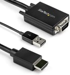 Vga2Hdmm3M Câble Adaptateur Vga Vers Hdmi - 3 M - 1080P - Audio Usb - Alimenté Par Usb - Mâle À Mâle[YIN142055]