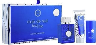 Sarja Armaf Club De Nuit Blue Iconic naisille: Eau de Parfum, 105 ml + suihkugeeli, 100 ml + kynädeodorantti, 75 g