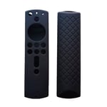 RK-HYTQWR Silicone Protective Cover Case Shell For Amazon Fire Tv Stick 4K Remote Control,Remote Control Protective Cover,Black
