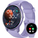 Parsonver Montre Connectée Femme avec Appels Bluetooth, Montre Sport avec 100+ Sportifs, Étanche IP68, Moniteur Sommeil, Fréquence Cardiaque, Podomètre, Smartwatch pour Android & iOS, SPROD1, Violet