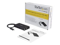 Startech.Com Usb-C-Multiportadapter Med 4K Hdmi - 2 Usb-A-Portar - 60 W Pd - Svart - Videokort - Taa-Kompatibel - 24 Pin Usb-C Hane Till Rj-45, Hdmi, Usb Typ A, 24 Pin Usb-C Hona - 9.6 Cm - Svart - Stöd För 4K, Usb Power Delivery (60W) - För P/N: Ar