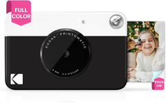 Printomatic Appareil photo numérique à impression instantanée couleur - Photos de haute qualité sur papier autocollant Zink 2 x 3"" - 5 MP, portable, cadeau créatif pour anniversaire, Noël - Noir