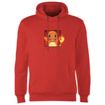 Pokémon Pokédex Charmander #0004 Hoodie - Red - S