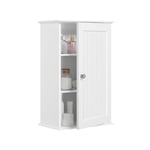 Yaheetech - Armoire Murale de Toilette, Meuble de Rangement Suspendu Salle de Bain, 35 x 20,7 x 55 cm, Armoire à Pharmacie, 2 Étagère Réglables, avec