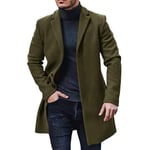 Winter Warm Mens Trench Coat Long Jacket Smart Formal Work Outwear Overcoat Tops