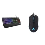 The G-Lab Keyz Palladium Clavier Gamer AZERTY Filaire USB - Clavier Gaming Rétro & Kult Helium Souris Gamer Filaire USB - Capteur Optique 800 à 3200 DPI, Rétroéclairage LED 7 Couleurs, 6 Boutons