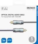 Deltaco High End Toslink Cable optical cable  digital audio 3m black