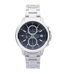 Seiko Men's Chrono Black Dial Stainless Steel Bracelet Watch