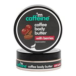 mCaffeine Coffee and Berries Body Butter - Body Lotion for Women - Hydrates, Soothes, and Softens Dry Skin - Improves Skin Moisture Barrier - 100 g