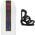 SALOMON Pack snowboard Salomon Huck Knife White/pink/purple 25 + Fixations Homme Blanc / Rose Violet taille 159 2025