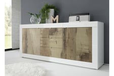 Sideboard Astal 210x43 cm - Vit Högglans & skänk