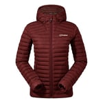 Berghaus Women's Nula Micro Synthetic Insulated Jacket | Lightweight | Warm | Water Resistant Coat | Puffer Jacket, Garnet, 8