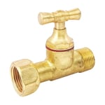 SOMATHERM FOR YOU, Robinet d'arrêt droit 3/8" pour WC - Tête à clapet en laiton brut - Compact et fiable - Entrée mâle 3/8" - Sortie écrou tournant - Joint EPDM inclus