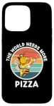 iPhone 15 Pro Max Retro Bee The World Needs More Pizza Retro Pizza Lover Case