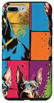 Coque pour iPhone 7 Plus/8 Plus Design pop art de chien Doberman cool pour les propriétaires et les fans de chiens