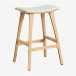 Sklum - Tabouret haut en bois et similicuir (67 cm) Lorete