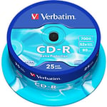 Verbatim CD-R Extra Protection 52x 700MB Spindle Pack of 25