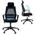 KLIM K300 Office Chair - Chaise de Bureau Ergonomique + Coussins et Tissu Doux + Supporte Jusqu’à 110 kg + Fauteuil de Bureau avec Hauteur Réglable et Appuie-tête + Garantie 5 Ans + NOUVEAUTÉ 2024