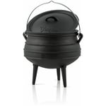 Bbq-toro - Potjie 6 avec pieds 14 litres Chaudron de sorcière en fonte Pot