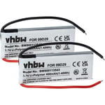 2x Batterie compatible avec Cardo Scala Rider Multiset Q2, Scala Rider Q2 gps, appareil de navigation (400mAh, 3,7V, Li-polymère) - Vhbw