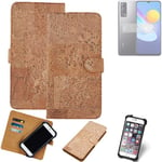 FOR Vivo Y72 5G SMARTPHONE CASE COVER WALLETCASE CORK