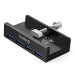 ORICO USB-A 3.0 Hub - 4x USB-A - Micro-B Strømforsyning - Sort