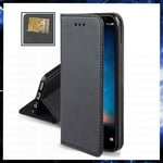 COQUE PORTEFEUILLE NOIR Pour HUAWEI Y6 PRIME 2019 ETUI HOUSSE LIVRE ANTICHOC Y 6