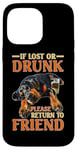 Coque pour iPhone 14 Pro Max If Lost Or Drunk Please Return To Friend Sécurité des fêtes