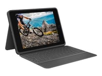 Logitech Rugged Folio - Tangentbord och foliefodral - Apple Smart connector - QWERTY - nordiskt (danska/finska/norska/svenska) - grafit - för Apple 1