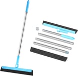 Tendak Floor Squeegee, Water Squeegee Window Cleaner Mop Wiper 4 Parts Handle