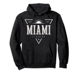 Distressed Miami Outfit Triangle Miami Beach Souvenirs Miami Pullover Hoodie