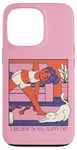 iPhone 13 Pro Fluffy Cat Yoga Stretch Cozy Home Yoga Cute Retro Comic Case