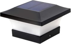 Poteau Solaire Led Étanche Pour Poteau En Bois De 10 X 10 Cm, Pont, Clôture (Blanc Lumière Du Jour 6000 K, 1 Pièce) [Classe Énergétique A+]