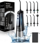 WAFLOO Water Flosser for Teeth Cordless: 8 Jet Tips 4 Modes Oral Irrigator 300ML