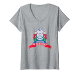 Womens The Polar Express Elf Train V-Neck T-Shirt