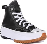 Converse Chuck Taylor AS Hi 135251C 1T405 Cuir Noir, Blackwhitegum, 5 UK Men/ 6.5 UK Women