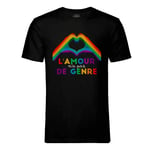 T-Shirt Homme Col Rond L'amour N'a Pas De Genre Lgbtq+ Gay Lesbien