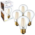 Dual Warm/Cool White Smart Zigbee Dimmable Bulb (Works with Philips Hue, SmartThings, Alexa & Google Home) Retro Vintage Filament - Tunable 2200-6500k– Inc. B22 to E27 Adapter - 7W LED
