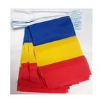 AZ FLAG - Guirlande Drapeau Roumanie - 6 Mètres Avec 20 Fanions Roumain De 21x14 cm - Petits Drapeaux 100% Polyester - 60g